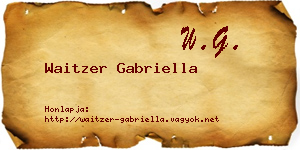 Waitzer Gabriella névjegykártya